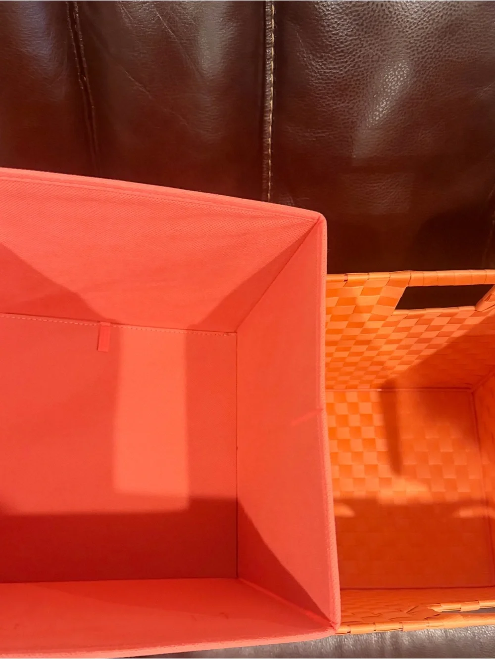 Orange and Coral Storage Bins - Home Accents Set!
